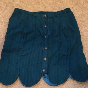 Handmade dark teal skirt
